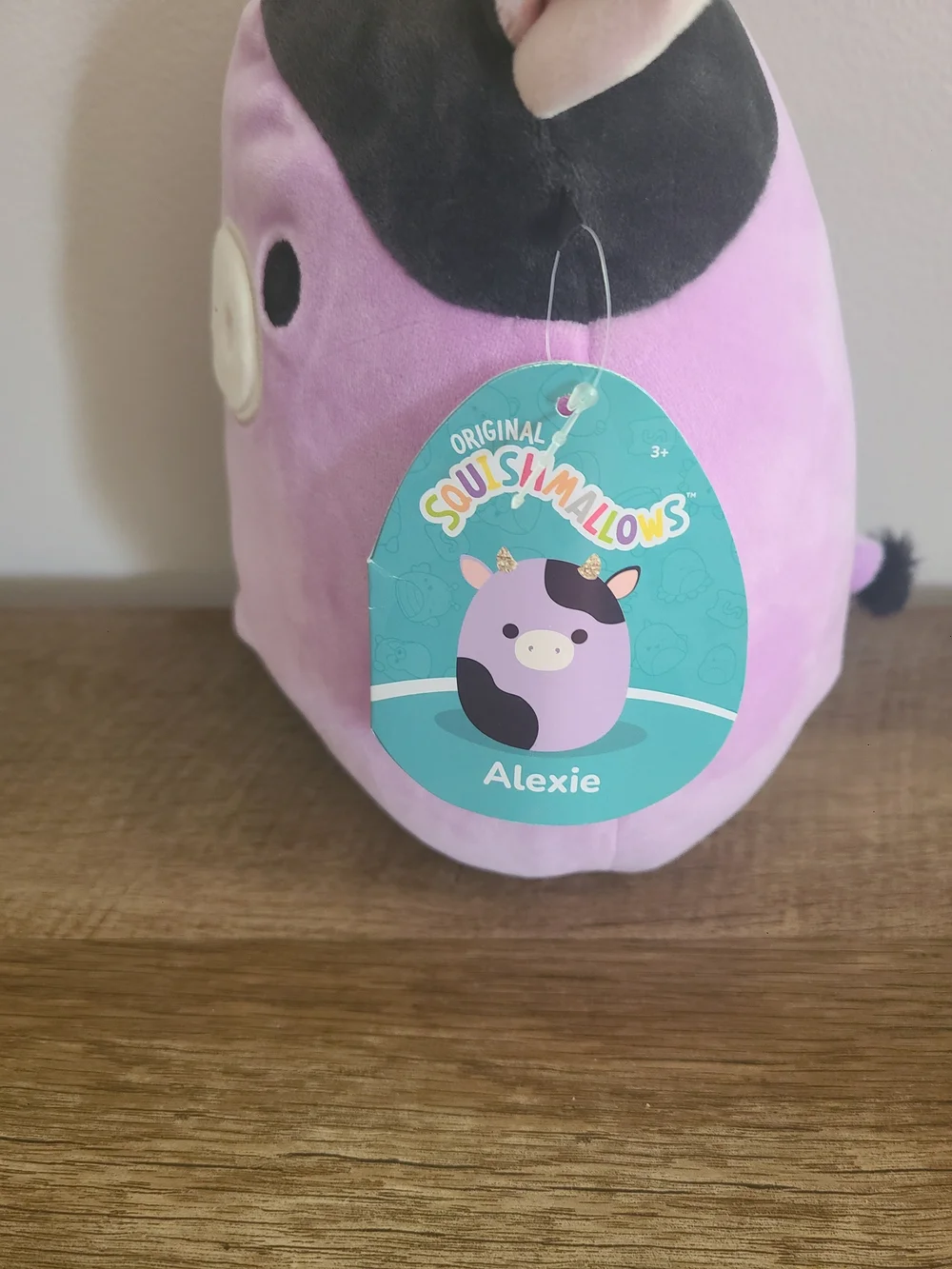 💜 Squishmallows 8 Inch ALEXIE the Purple and Black Cow Ultra Soft Plush